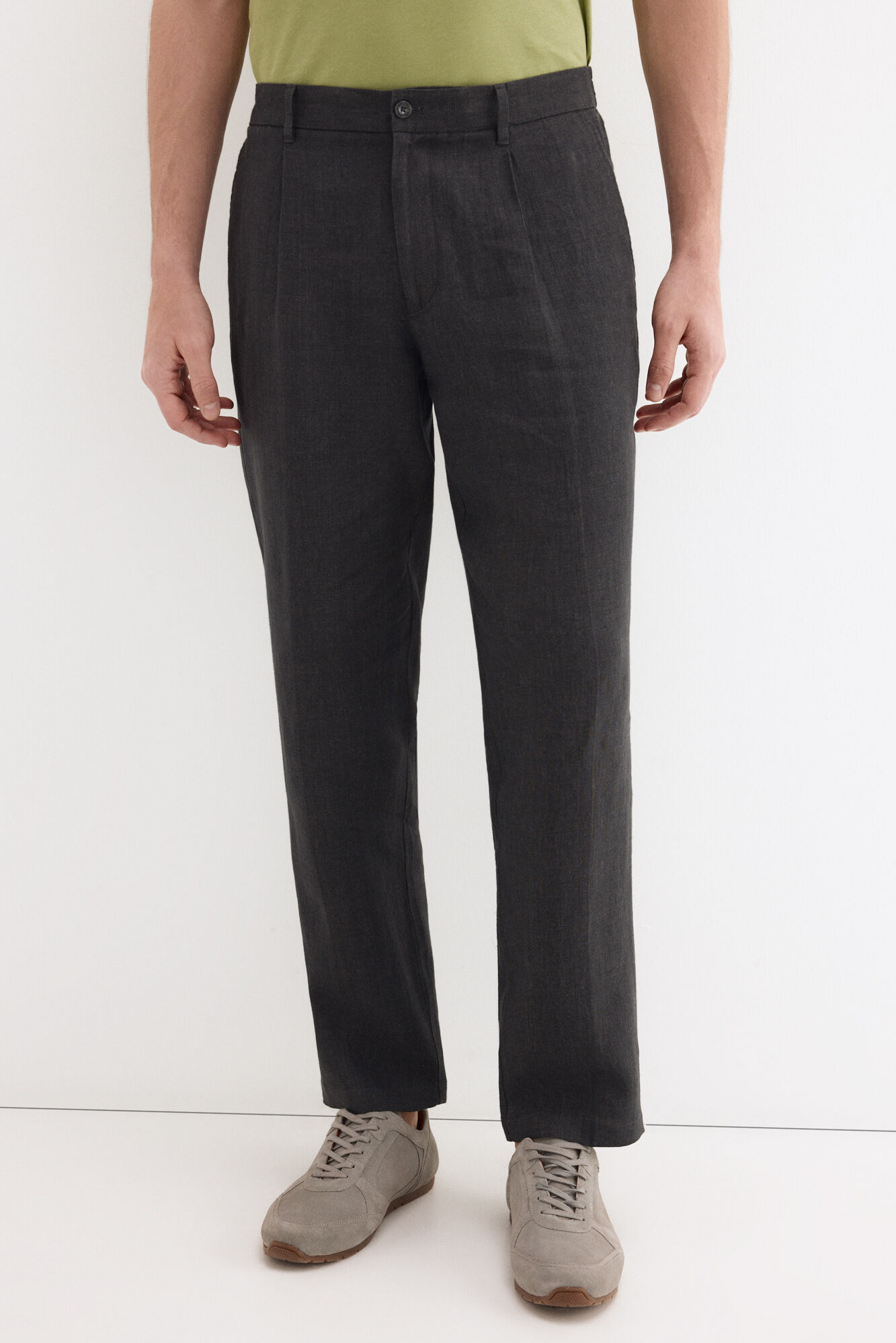Pedro del Hierro Pantal&oacute;n lino regular fit