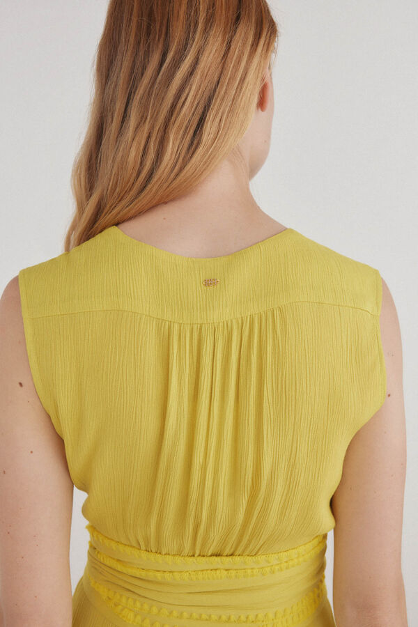 Pedro del Hierro Vestido kaftan largo cruzado Verde
