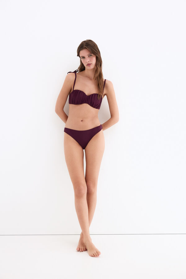 Pedro del Hierro Bikini frunces Burdeos