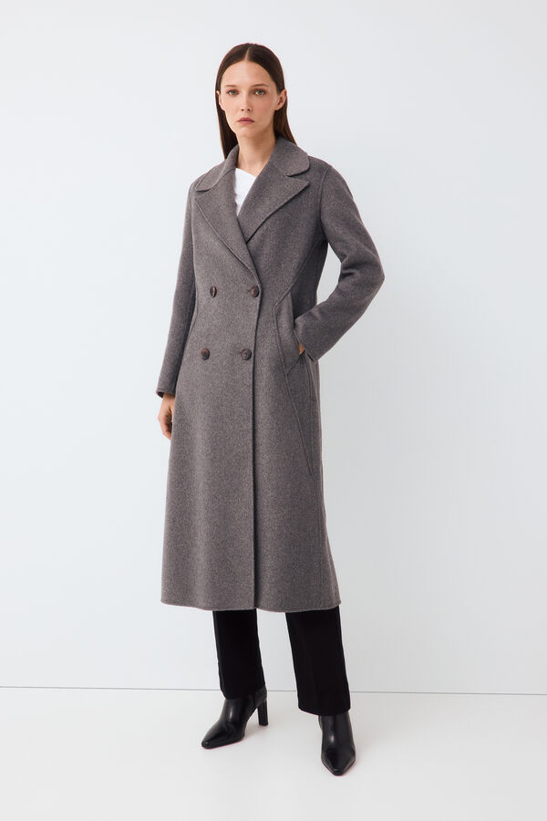 Pedro del Hierro Abrigo doble faz tailoring Gris