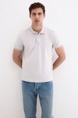 Pedro del Hierro Polo tips jacquard Gris