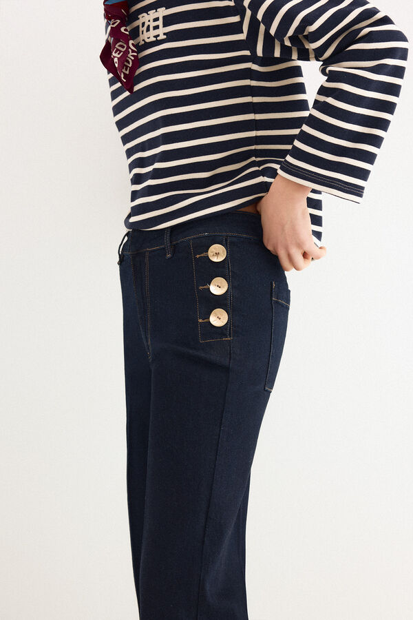 Pedro del Hierro Jeans capri wide leg Azul