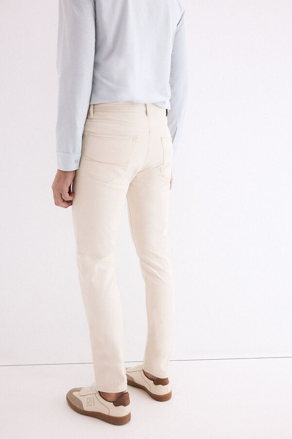 Pedro del Hierro Pantal&oacute;n 5 bolsillos slim Crudo