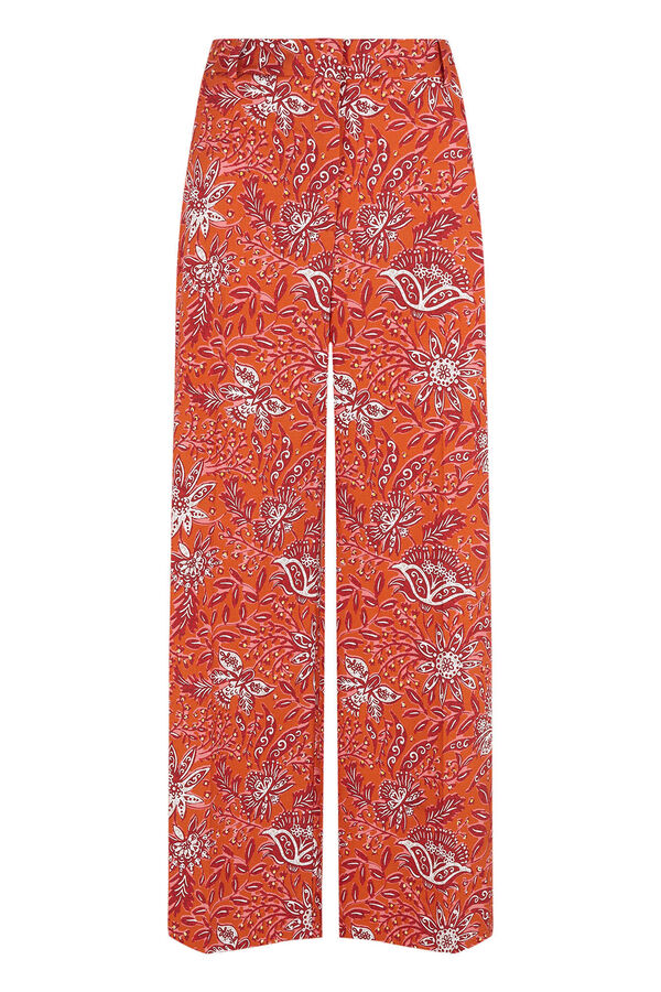 Pedro del Hierro Pantal&oacute;n recto estampado Naranja