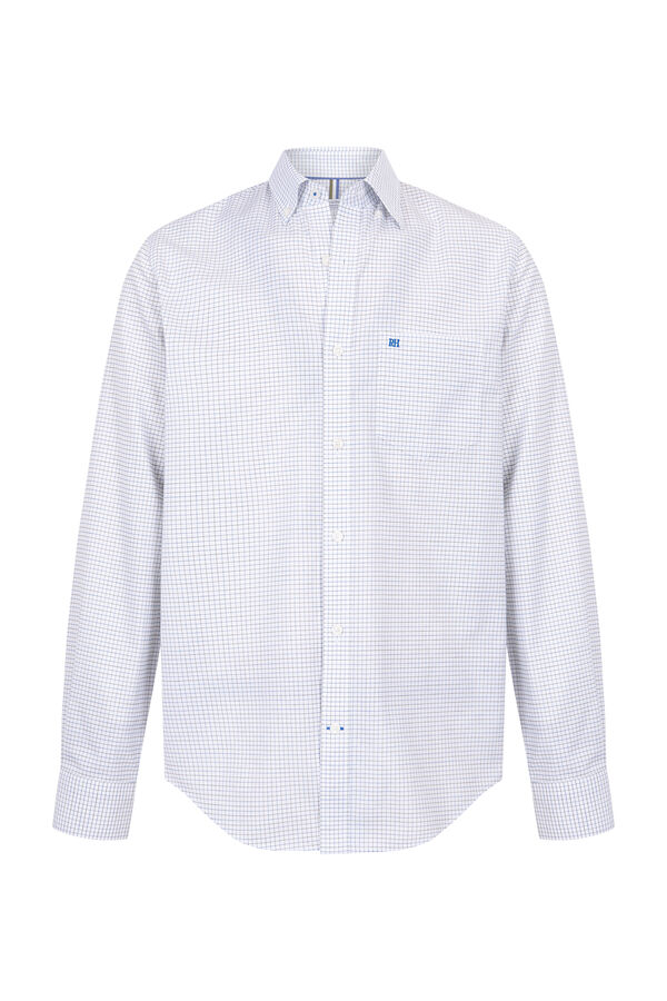 Pedro del Hierro Camisa de cuadros non iron + antimanchas Blanco