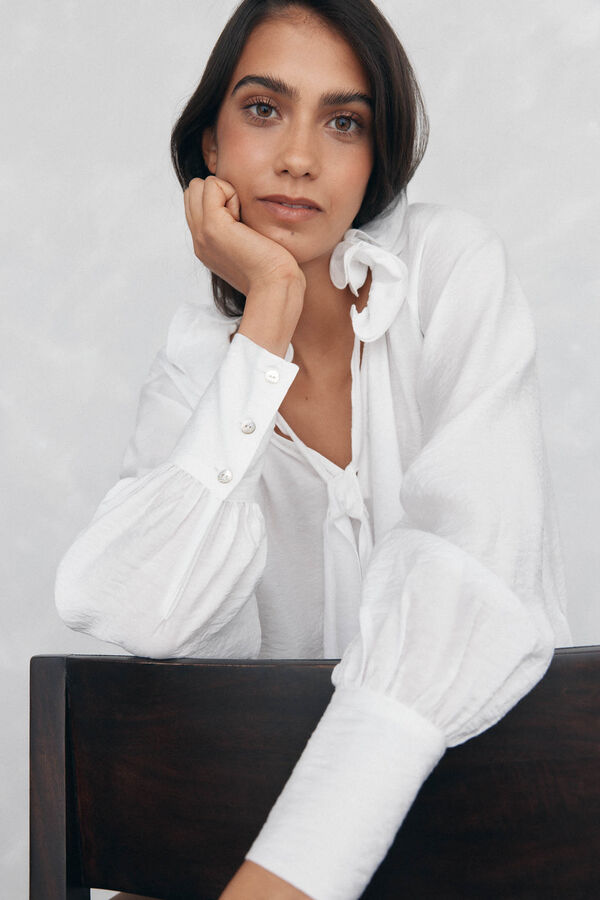 Pedro del Hierro Blusa holgada lisa Blanco