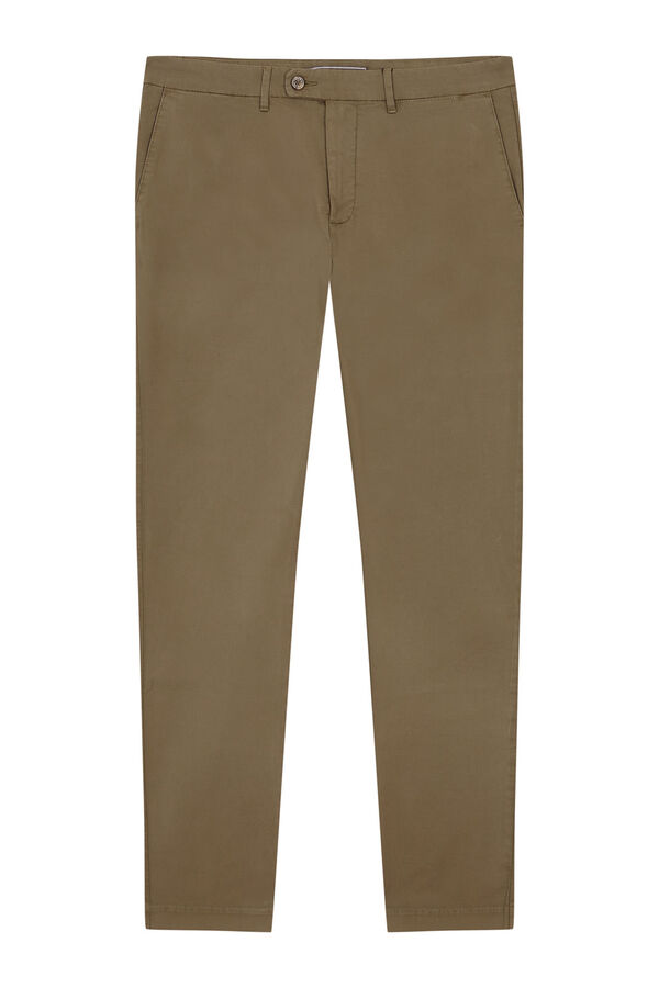Pedro del Hierro Pantal&oacute;n premium chino ligero slim fit Verde