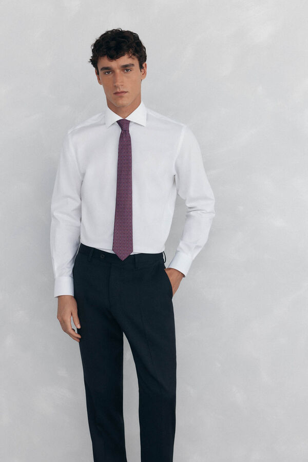 Pedro del Hierro Camisa vestir lisa non iron + antimanchas Blanco