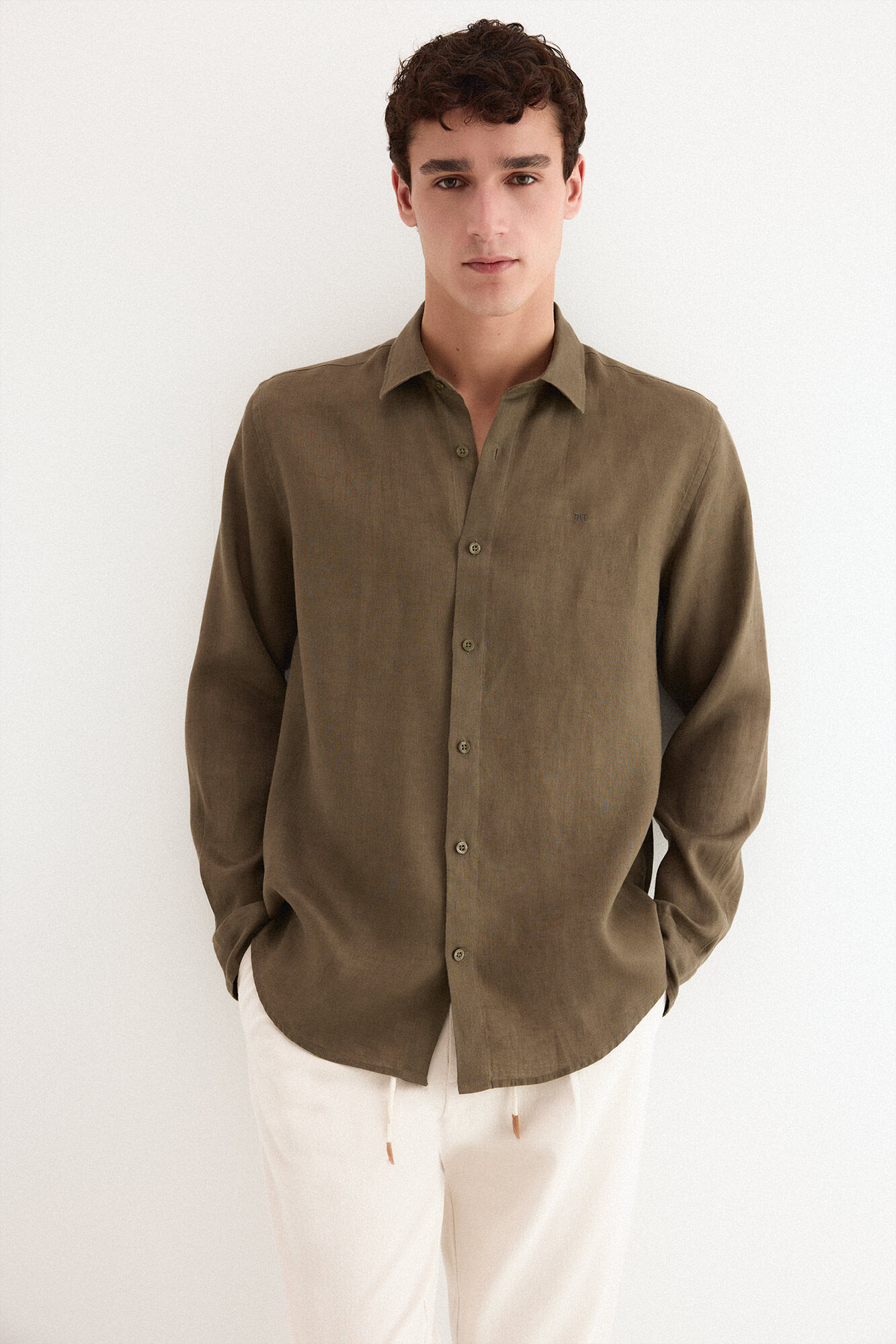 Pedro del Hierro Camisa lino lisa