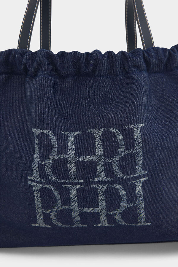 Pedro del Hierro Bolsa shopper de mezclilla Azul