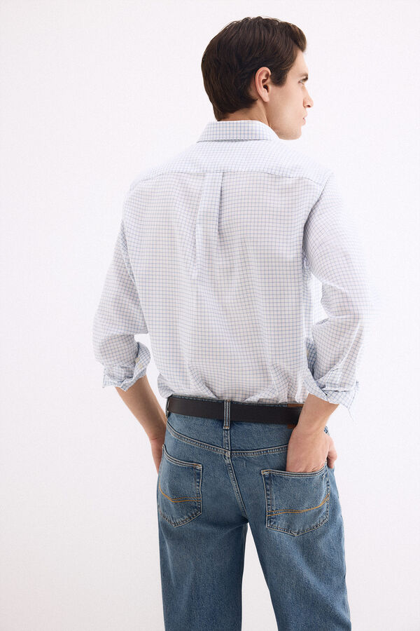 Pedro del Hierro Camisa non iron oxford cuadros Azul