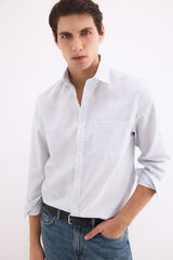 Pedro del Hierro Camisa non iron oxford cuadros Azul