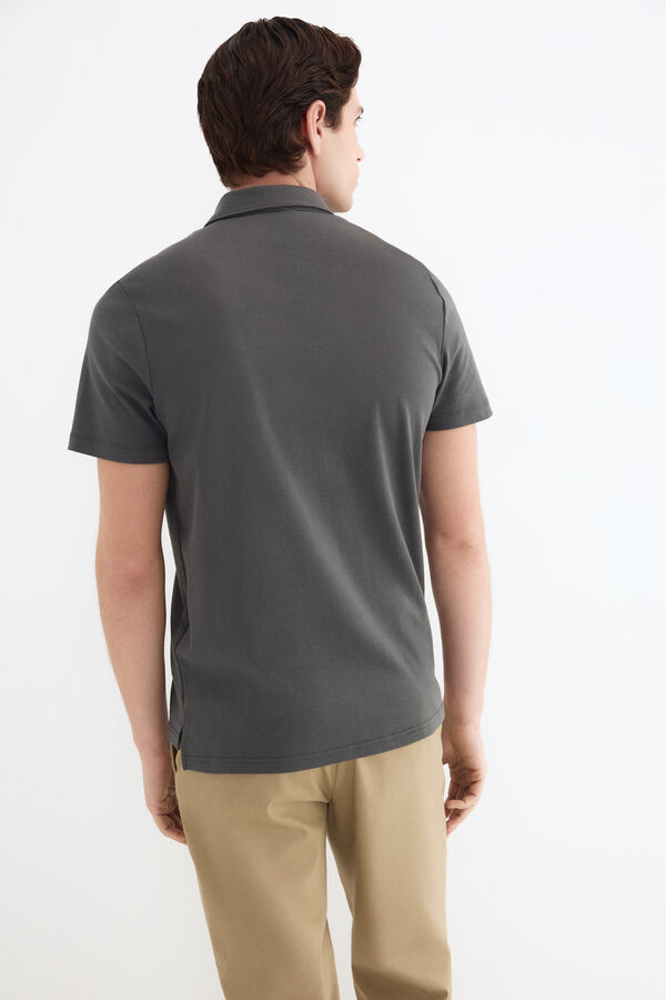 Pedro del Hierro Polo mercerizado Gris