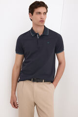 Pedro del Hierro Polo tips jacquard Azul