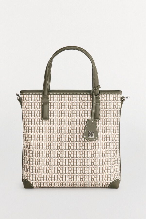 Pedro del Hierro Bolsa mini tote bandolera monograma Verde
