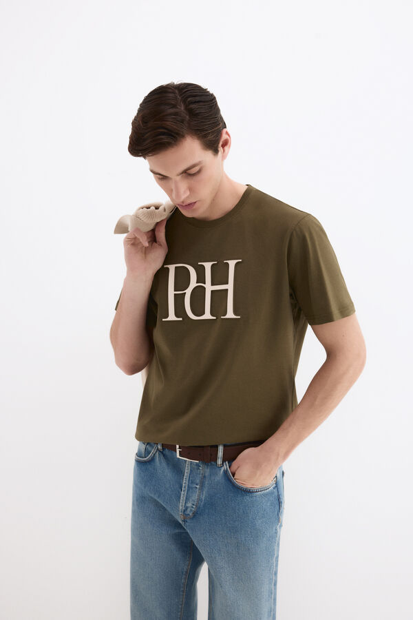 Pedro del Hierro Camiseta logo grande Verde