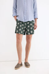 Pedro del Hierro Ba&ntilde;ador estampado &eacute;tnico Verde