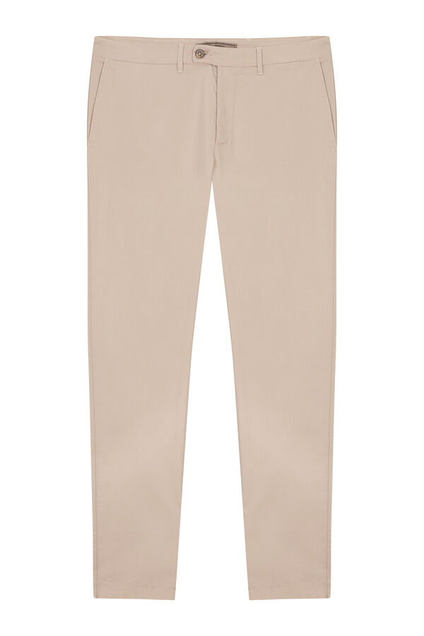Pedro del Hierro Pantal&oacute;n premium chino ligero slim fit Beige