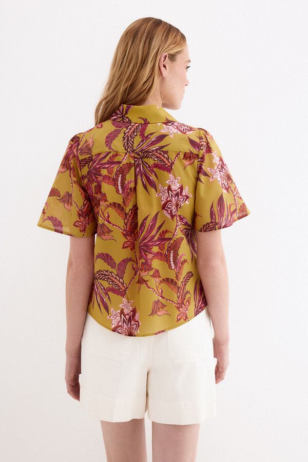 Pedro del Hierro Camisa estampada manga corta Amarillo