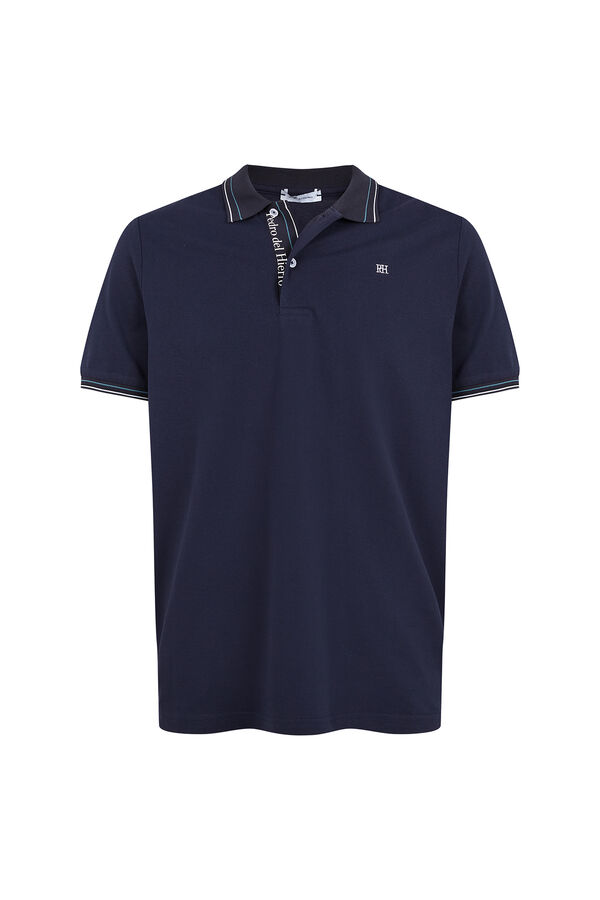 Pedro del Hierro Polo tips jacquard Azul