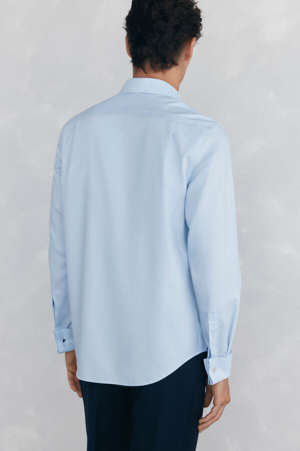 Pedro del Hierro Camisa pu&ntilde;o gemelos non iron + antimanchas Azul