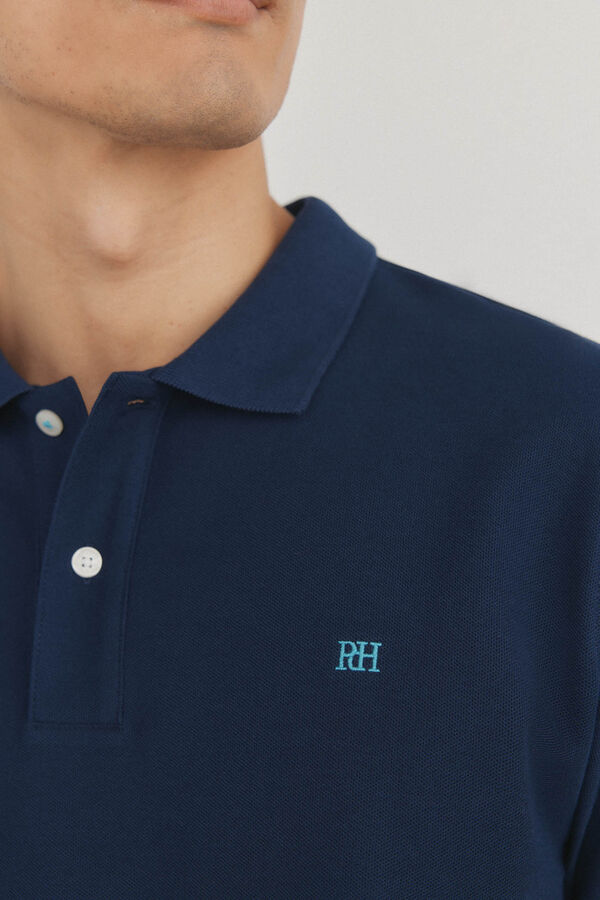 Pedro del Hierro Polo b&aacute;sico de piqu&eacute; Azul