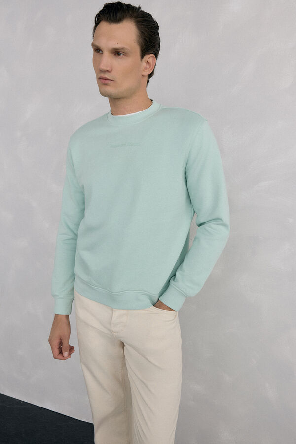 Pedro del Hierro Sudadera cuello caja Verde