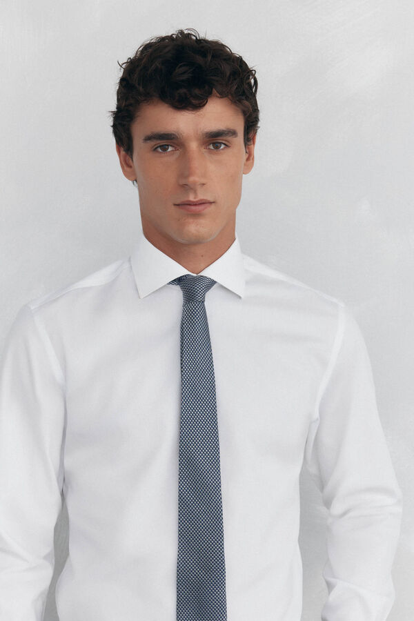 Pedro del Hierro Camisa pu&ntilde;o gemelos non iron + antimanchas Blanco