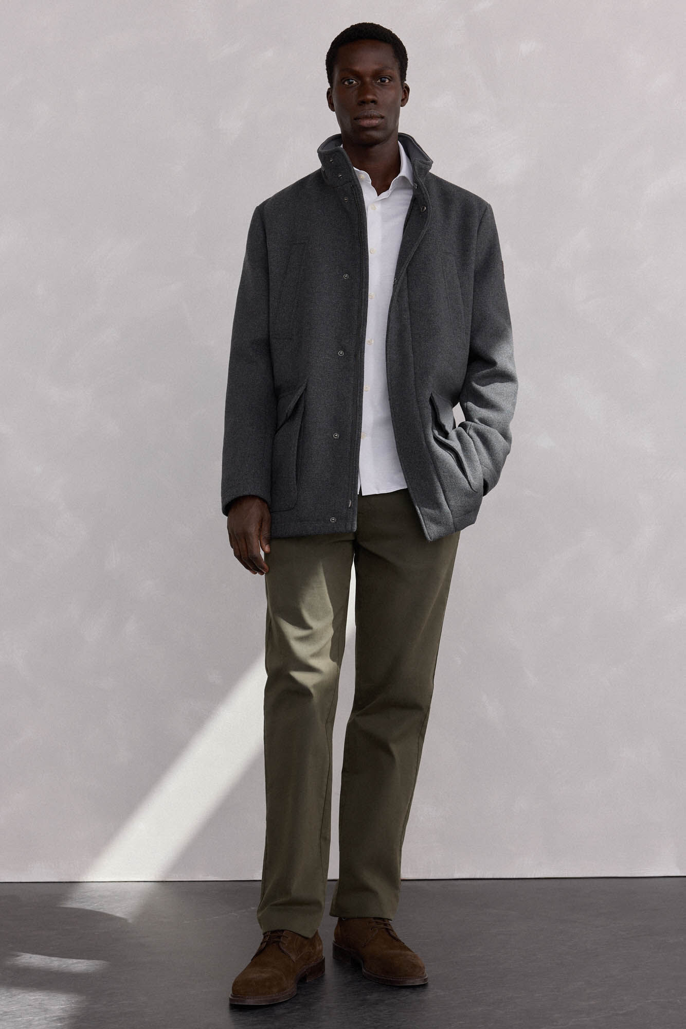 Pedro del Hierro Chaqueta lana bolsillos