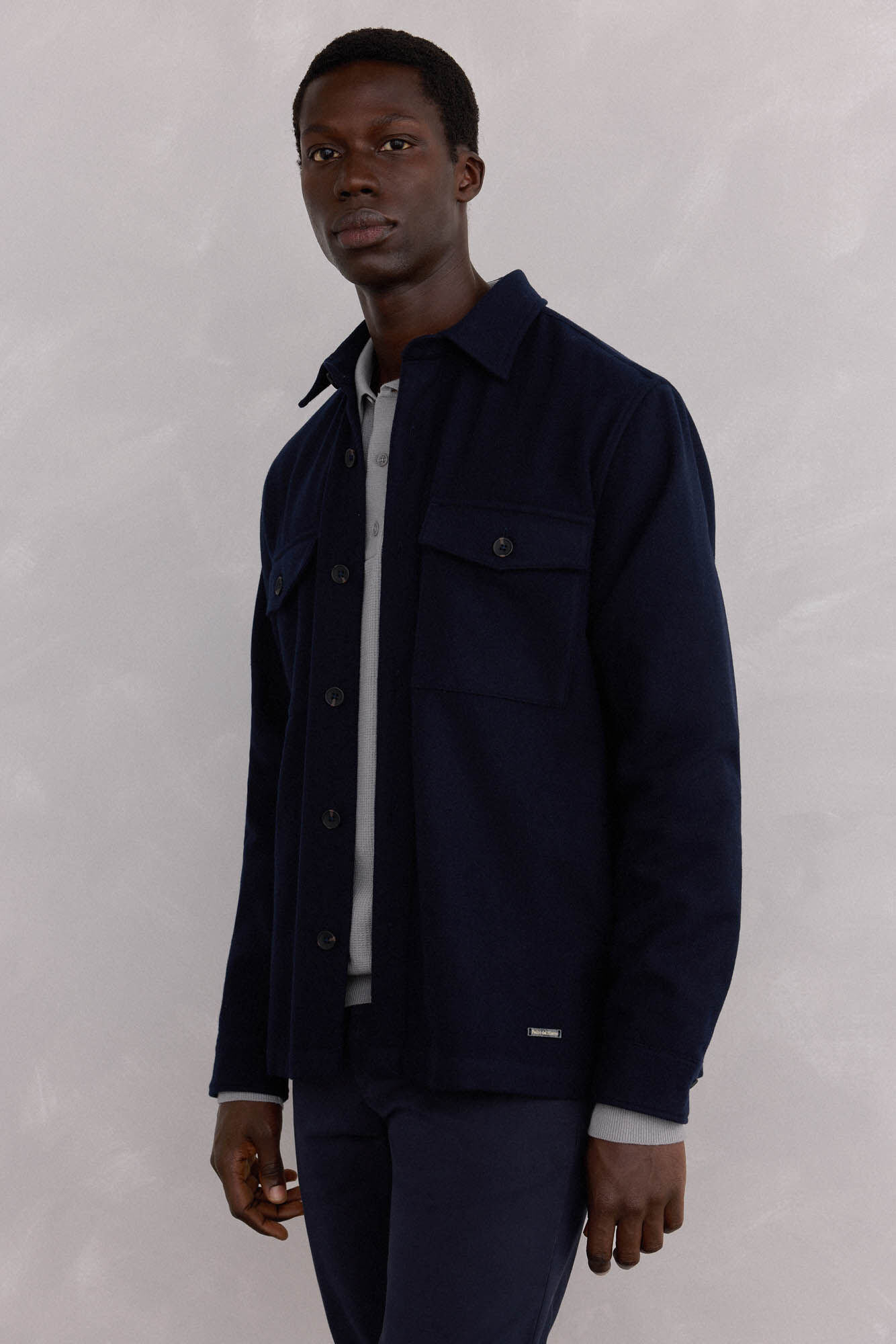 Pedro del Hierro Sobrecamisa lana lisa
