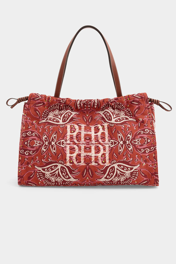 Pedro del Hierro Bolsa de hombro estampada Beige