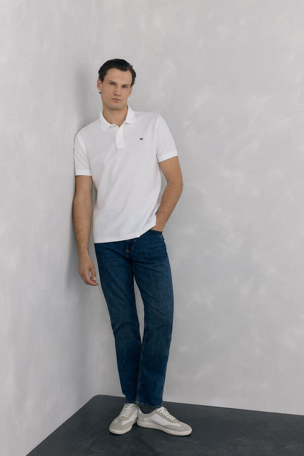 Pedro del Hierro Polo b&aacute;sico piqu&eacute; Blanco