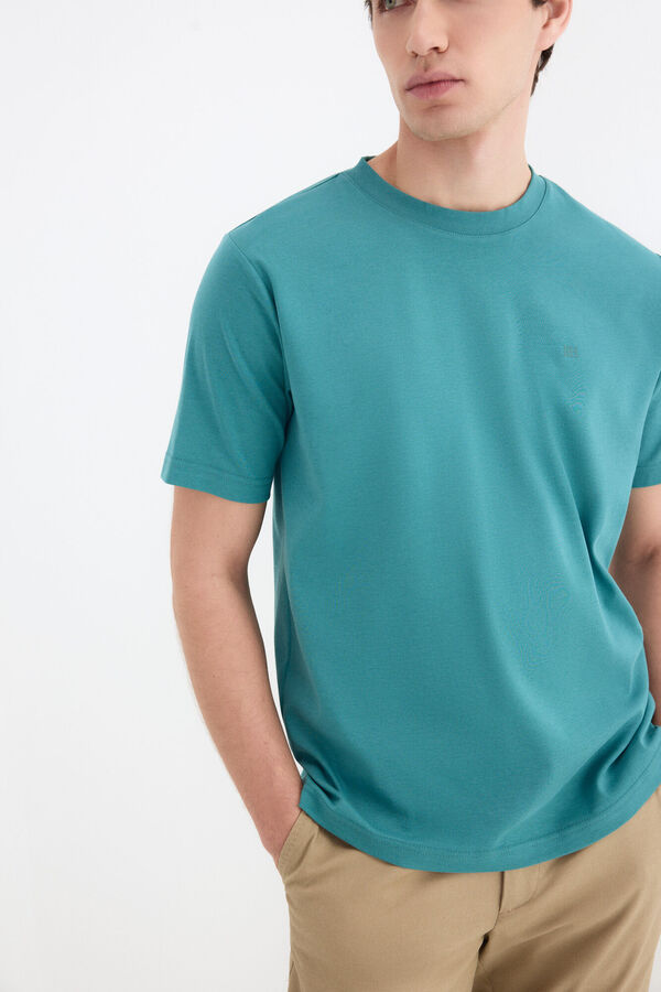 Pedro del Hierro Camiseta mercerizada Turquesa