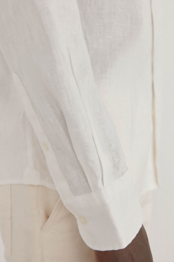 Pedro del Hierro Camisa lisa lino Crudo