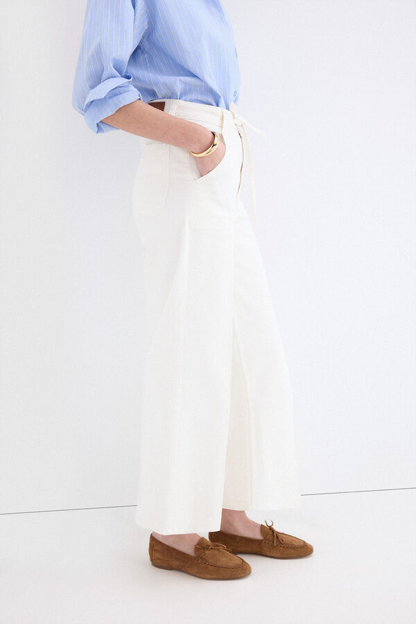 Pedro del Hierro Jeans wide flare Crudo