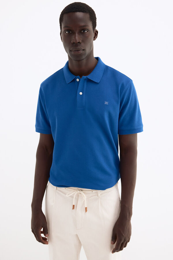 Pedro del Hierro Polo b&aacute;sico piqu&eacute; Azul