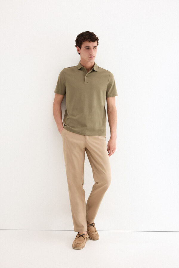 Pedro del Hierro Polo mercerizado Verde