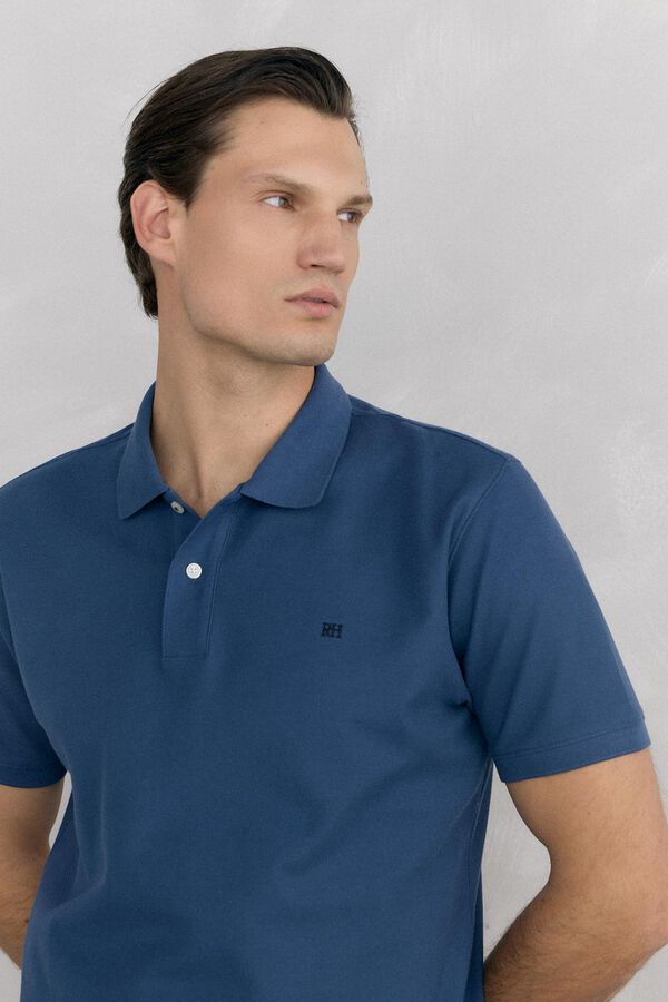 Pedro del Hierro Polo b&aacute;sico piqu&eacute; Azul