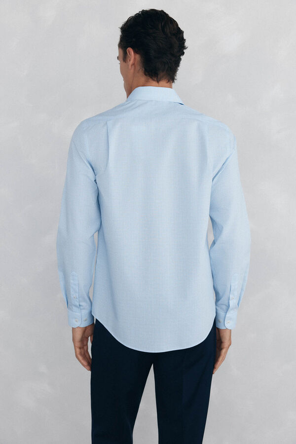 Pedro del Hierro Camisa de vestir a cuadros non iron + antimanchas Azul