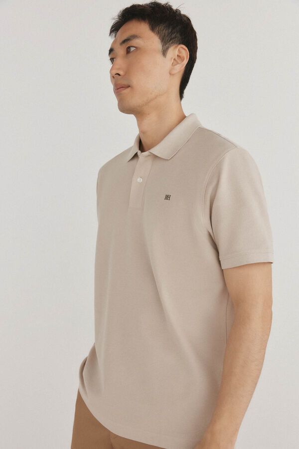 Pedro del Hierro Polo b&aacute;sico piqu&eacute; Beige