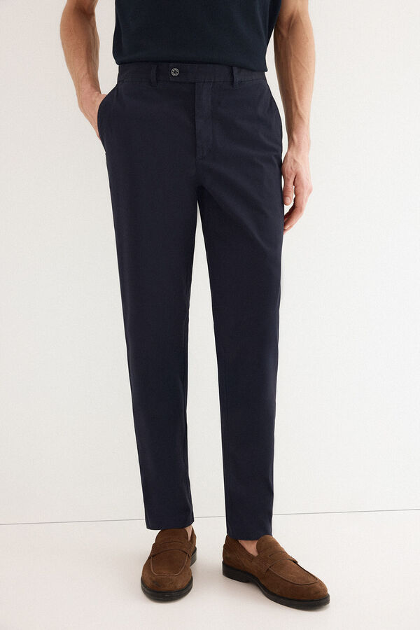 Pedro del Hierro Chino estructura slim fit Azul