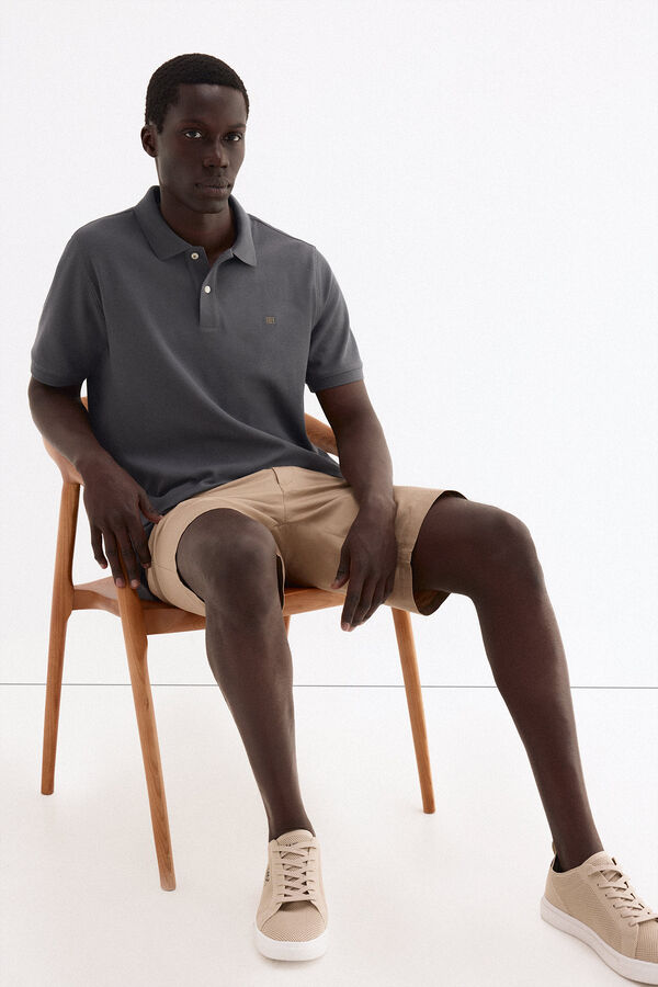 Pedro del Hierro Polo b&aacute;sico piqu&eacute; Gris