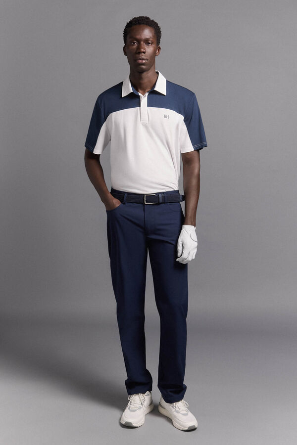 Pedro del Hierro Polo de contrastes golf Azul