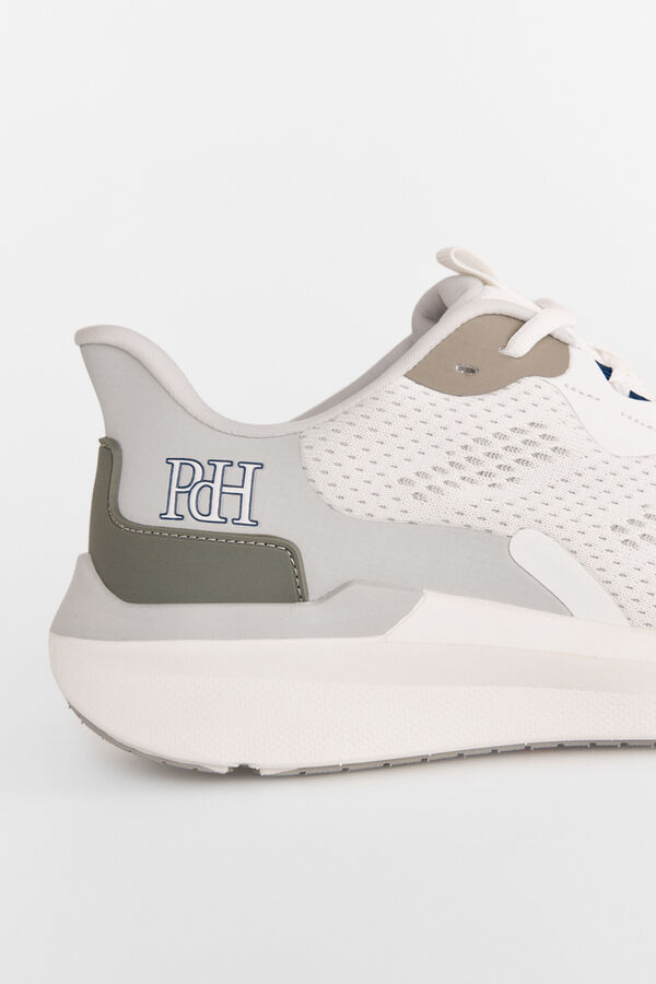 Pedro del Hierro Zapatilla textil cordones Blanco