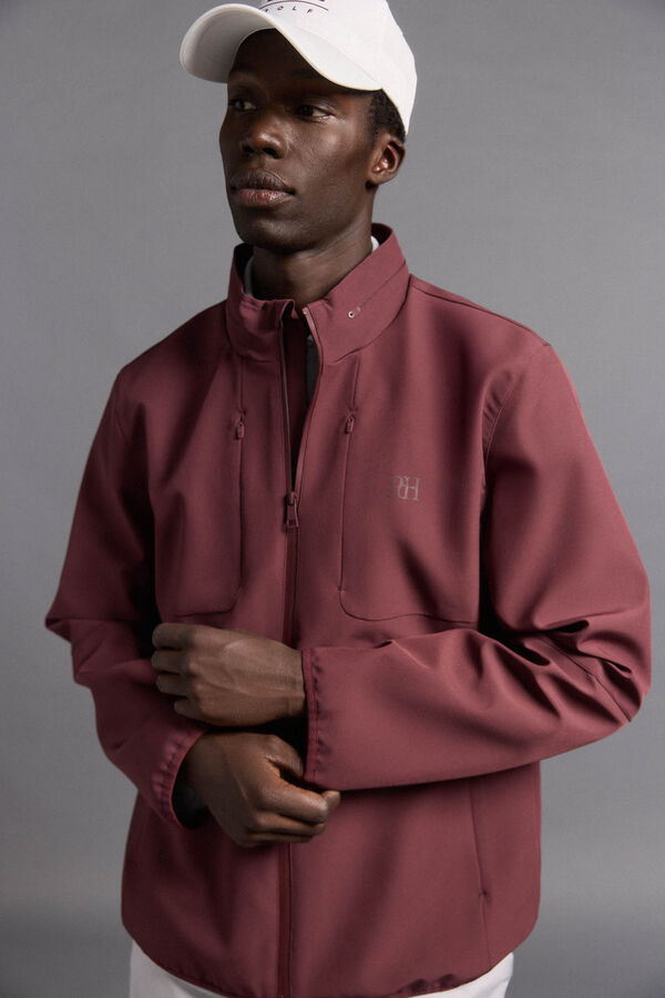 Pedro del Hierro Chamarra lisa de golf Burdeos