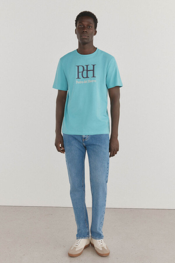 Pedro del Hierro Camiseta logo Turquesa