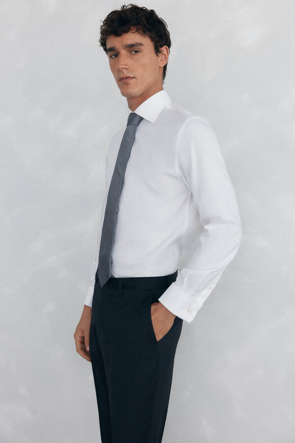 Pedro del Hierro Camisa pu&ntilde;o gemelos non iron + antimanchas Blanco