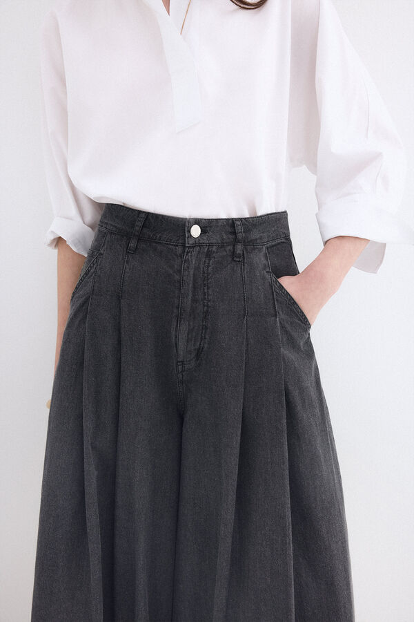 Pedro del Hierro Falda-pantal&oacute;n de mezclilla Gris