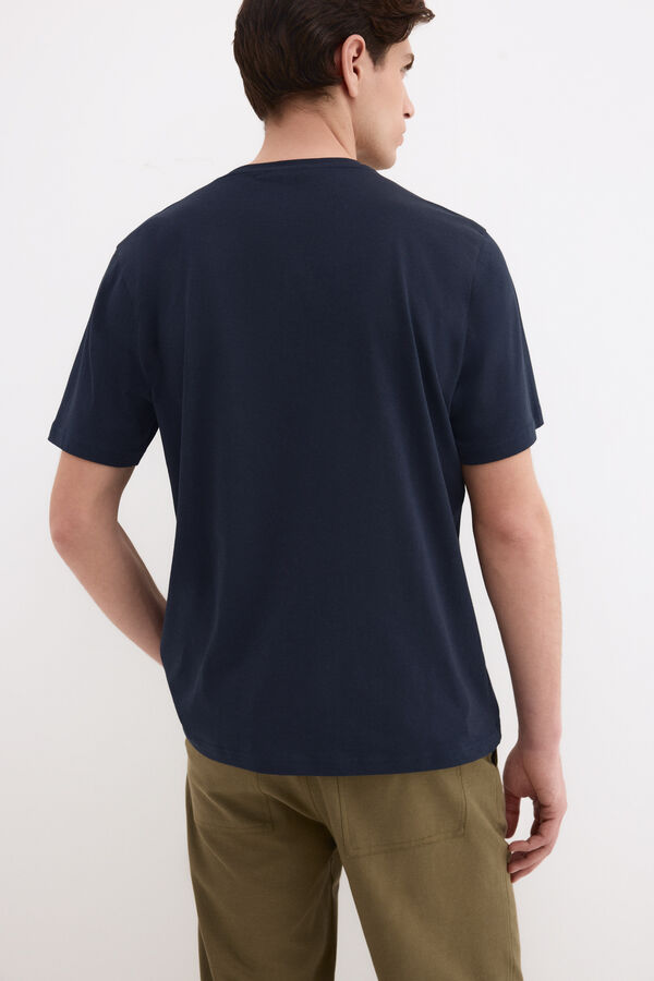 Pedro del Hierro Camiseta logo grande Azul