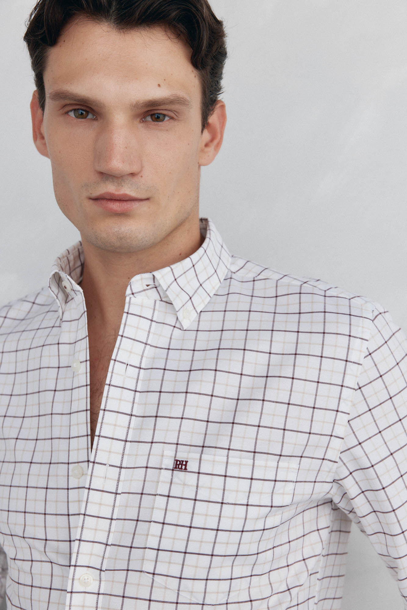 Pedro del Hierro Camisa oxford a cuadros non iron